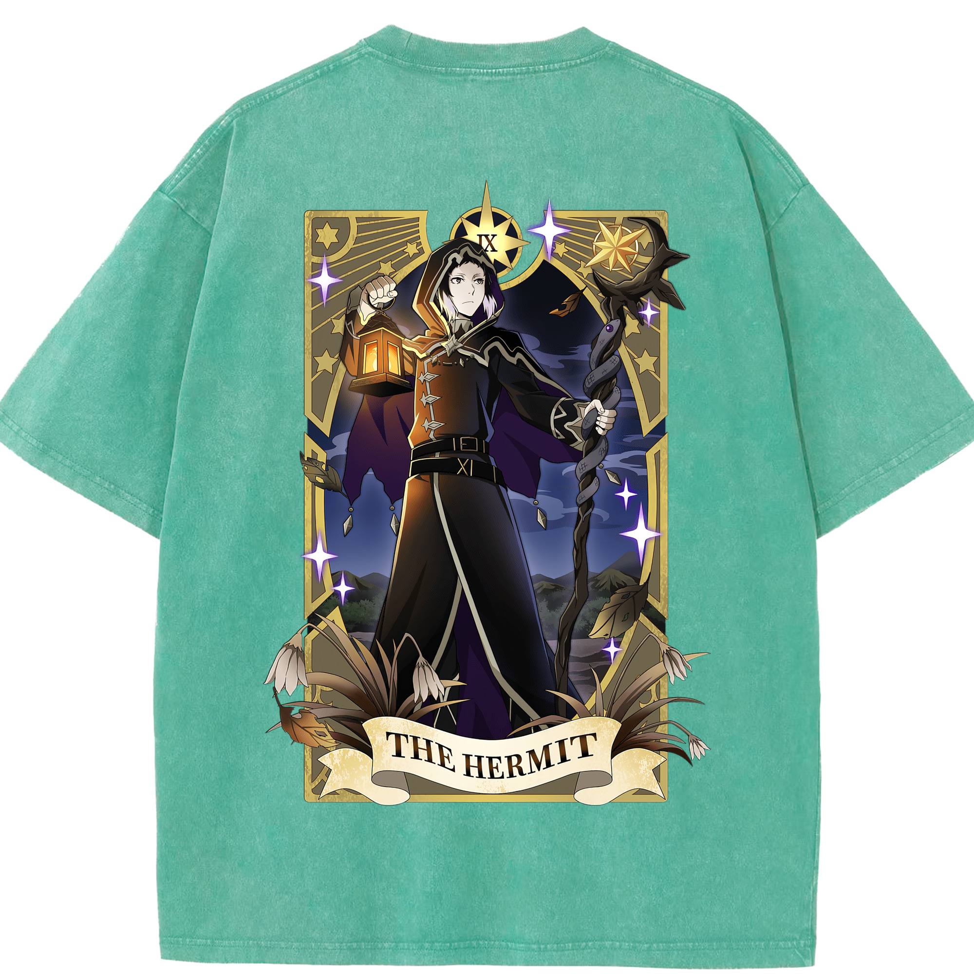 （画像用） 文豪ストレイドッグス Bungo Stray Dogs 綿100% ヴィンテージ風 半袖Tシャツ（背面プリント）